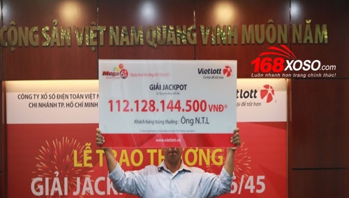 Giải Jackpot 112 tỷ đồng Mega 6/45 thắng lớn tại Đồng Nai