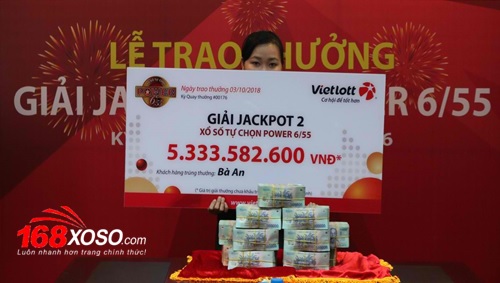 Trúng số Jackpot 2 ngày 15/09/2018