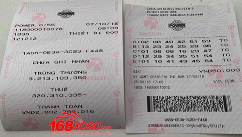 Trúng số Jackpot 2 ngày 27/09/2018